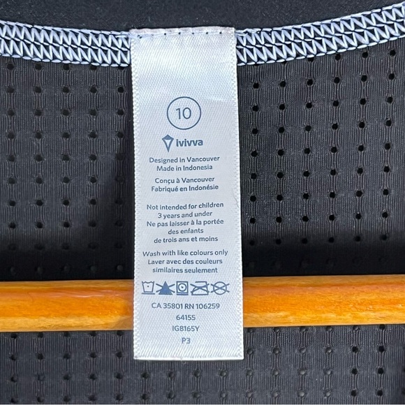 Ivivva By Lululemon Black Ready Set Goal Athletic Dress Girl Size 10 - Picture 10 of 13